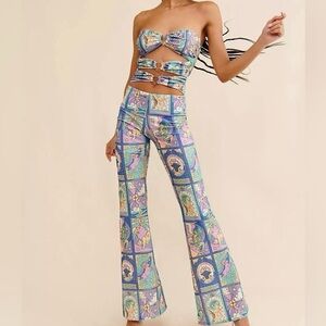 OCEANUS Eden astrology cut out jumpsuit